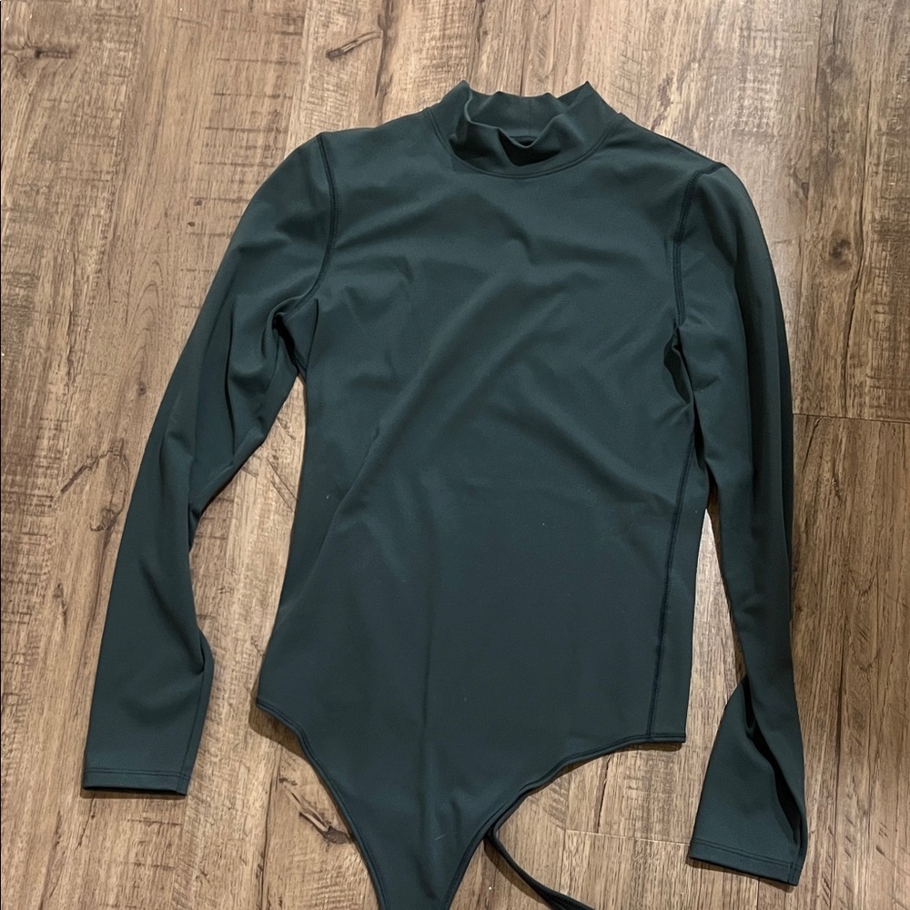 Abercrombie & Fitch Dark Green Long Sleeve Bodysuit